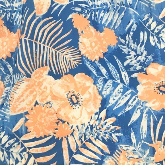 Columbia PFG Tidal Wave Blue Peach Tropical Floral Print Pull On Quick Dry Short - Picture 8 of 11